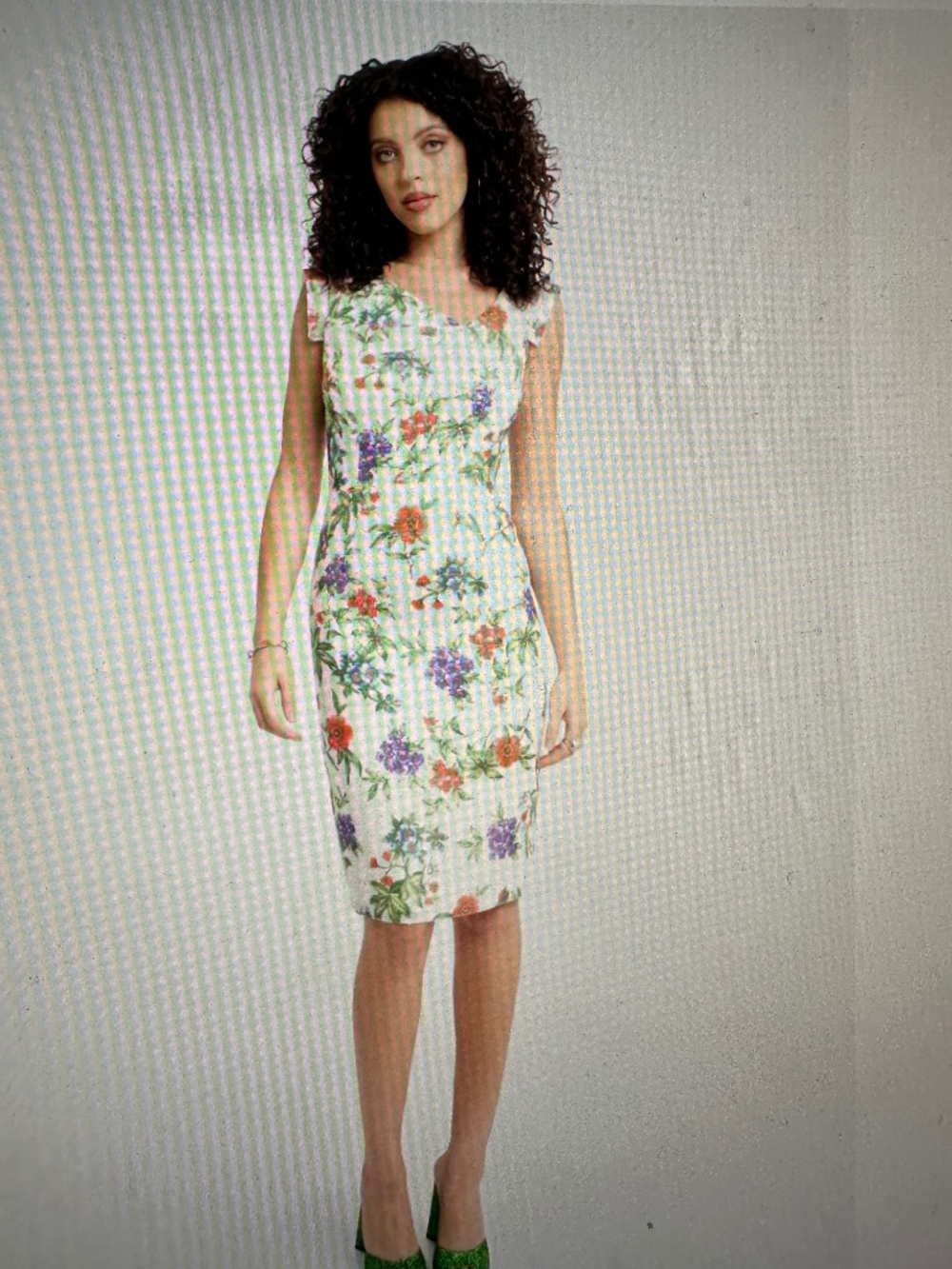 Black Halo Jackie O Sequined Sheath Dress in Garden Party